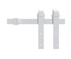 Stumdomų durų įrangos rinkinys, baltos spalvos, 183cm, plienas