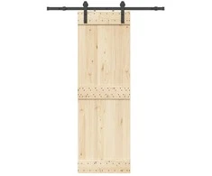 Stumdomų durų įrangos rinkinys, juodos sp., 152cm, plienas