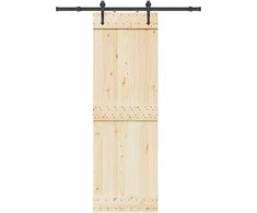 Stumdomų durų įrangos rinkinys, juodos sp., 152,5cm, plienas