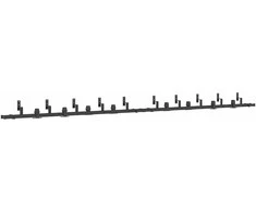 Stumdomų durų įrangos rinkinys, juodos sp., 427 cm, plienas