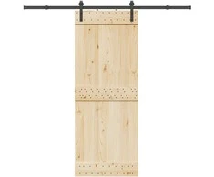 Stumdomų durų įrangos rinkinys, juodos sp., 213,5cm, plienas