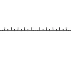 Stumdomų durų įrangos rinkinys, juodos sp., 427 cm, plienas