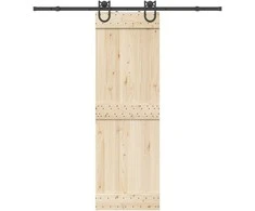 Stumdomų durų įrangos rinkinys, juodos sp., 200cm, plienas
