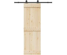 Stumdomų durų įrangos rinkinys, juodos sp., 152,5cm, plienas