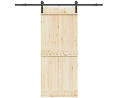 Stumdomų durų įrangos rinkinys, juodos sp., 200cm, plienas