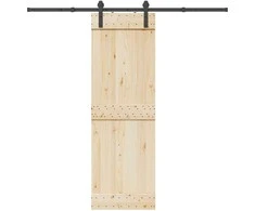 Stumdomų durų įrangos rinkinys, juodos sp., 213,5cm, plienas