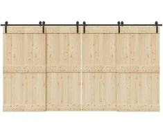 Stumdomų durų įrangos rinkinys, juodos sp., 400 cm, plienas