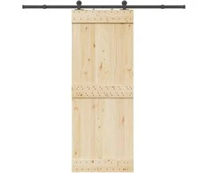 Stumdomų durų įrangos rinkinys, juodos sp., 213,5cm, plienas