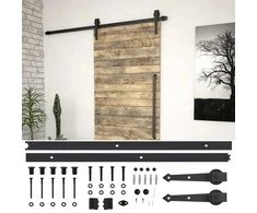 Stumdomų durų įrangos rinkinys SKIEN, juodas, 200cm plienas