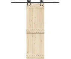 Stumdomų durų įrangos rinkinys, juodos spalvos, 183cm, plienas