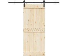 Stumdomų durų įrangos rinkinys, juodos spalvos, 183cm, plienas