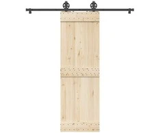 Stumdomų durų įrangos rinkinys, juodos spalvos, 183cm, plienas