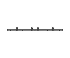 Stumdomų durų įrangos rinkinys, juodos spalvos, 183cm, plienas