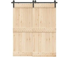 Stumdomų durų įrangos rinkinys, juodos spalvos, 183cm, plienas