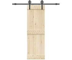 Stumdomų durų įrangos rinkinys, juodos spalvos, 183cm, plienas