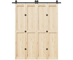 Stumdomų durų įrangos rinkinys, juodos spalvos, 183cm, plienas