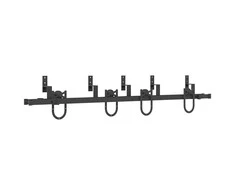Stumdomų durų įrangos rinkinys, juodos spalvos, 183 cm, plienas