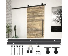 Stumdomų durų įrangos rinkinys SKIEN, juodas, 200cm plienas