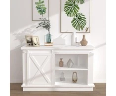 Stumdomų spintelės durelių rinkinys, baltas, 122cm, plienas