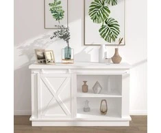 Stumdomų spintelės durelių rinkinys, baltas, 122cm, plienas