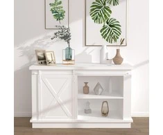 Stumdomų spintelės durelių rinkinys, baltas, 152cm, plienas