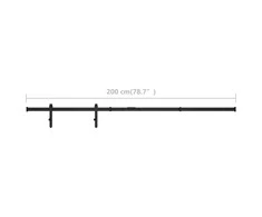 Stumdomų spintelės durelių sistemos rinkinys, 200cm, plienas