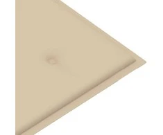 Sudedamas sodo suoliukas su pagalvėle, 128,5cm, tikmedis