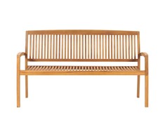 Sudedamas sodo suoliukas su pagalvėle, 159 cm, tikmedis