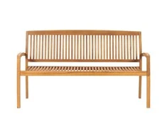 Sudedamas sodo suoliukas su pagalvėle, 159 cm, tikmedis