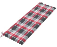 Sudedamas sodo suoliukas su pagalvėle, 159 cm, tikmedis