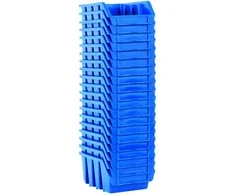 Sudedamos sandėliavimo dėžės, 20vnt., mėlynos, plastikas