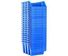 Sudedamos sandėliavimo dėžės, 20vnt., mėlynos, plastikas