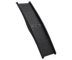 Sulankstoma rampa šunims, juoda, 153x40x12,5cm, plastikas