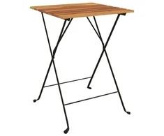 Sulankstomas bistro stalas, 55x54x71cm, tikmedis ir plienas