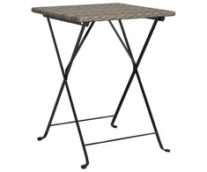 Sulankstomas bistro stalas, pilkas, 55x54x71cm, poliratanas