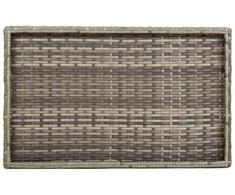 Sulankstomas padėklas-stalas, pilkas, 65x40x75cm, poliratanas