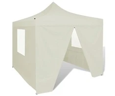Sulankstomas paviljonas, kremo sp., 3 x 3 m, 4 sienelės