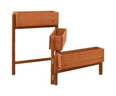 Sulankstomas sodo lovelis, oranžinis, 60x14x75cm, eglės masyvas