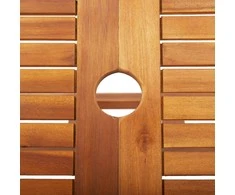 Sulankstomas sodo stalas, 135x85x75cm, akacijos masyvas