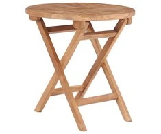 Sulankstomas sodo stalas, 45cm, tikmedžio medienos masyvas