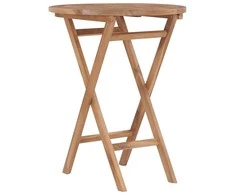 Sulankstomas sodo stalas, 60cm, tikmedžio medienos masyvas
