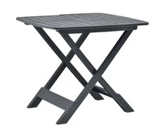 Sulankstomas sodo stalas, antracito, 79x72x70cm, plastikas