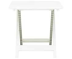 Sulankstomas sodo stalas, baltos spalvos, 79x72x70cm, plastikas