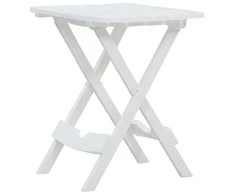 Sulankstomas sodo staliukas, baltos spalvos, 45,5x38,5x50cm