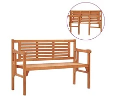 Sulankstomas sodo suoliukas, 120cm, eukalipto medienos masyvas