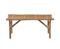 Sulankstomas sodo suoliukas su pagalvėle, 118cm, bambukas