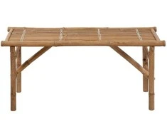 Sulankstomas sodo suoliukas su pagalvėle, 118cm, bambukas