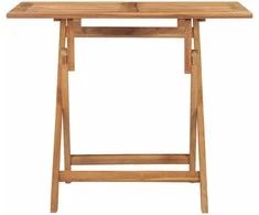 Sulankstomas sodo valgomojo stalas, 90x60x75cm, tikmedis