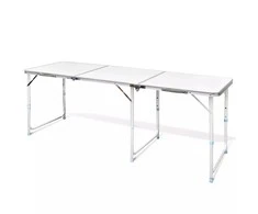 Sulankstomas Stalas Stovyklavimui iš Aliuminio 180 x 60 cm
