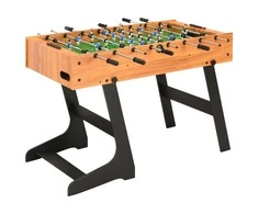 Sulankstomas stalo futbolo stalas, 121x61x80cm, šviesiai rudas